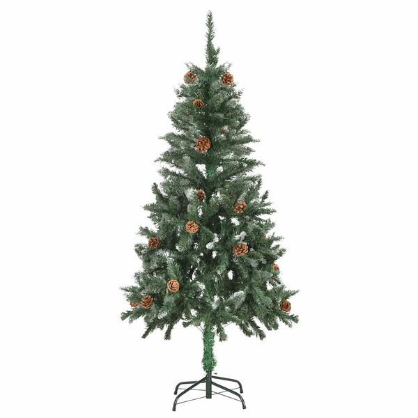 vidaXL Artificial Pre-lit Christmas Tree with Ball Set&Pine Cones 150 cm