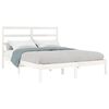 vidaXL Bed Frame without Mattress White 140x190 cm Solid Wood Pine