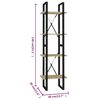 vidaXL 4-Tier Book Cabinet Sonoma Oak 40x30x140 cm Engineered Wood