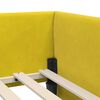 vidaXL Corner Bed Frame with Headboard Yellow 100 cm x 200 cm Velvet