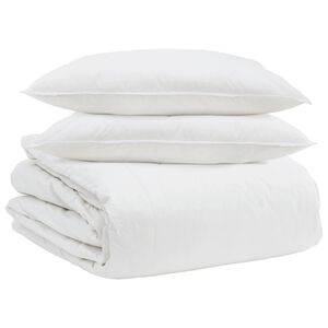 vidaXL Duvet Set with Pillow 3 pcs White Down Feather