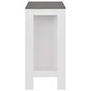 vidaXL Bar Table with Shelf White 110x50x103 cm