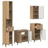 vidaXL Bathroom Furniture Set 4 pcs Artisan Oak Engineered wood, Metal