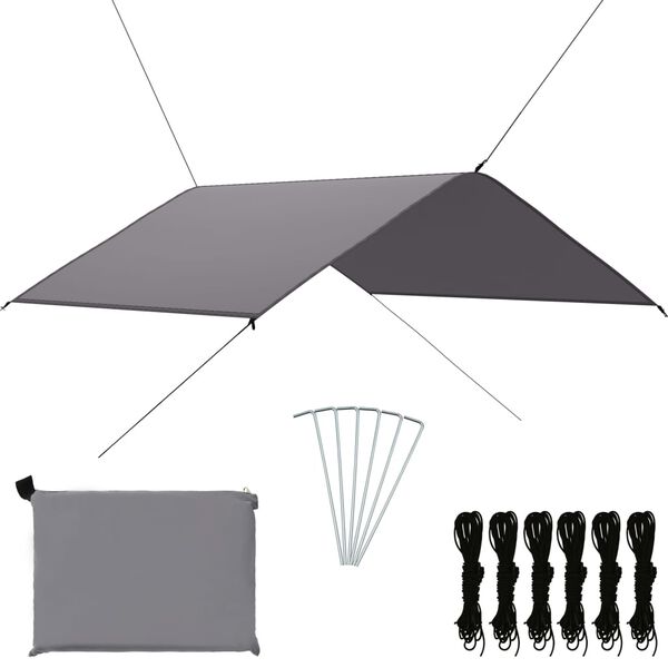 vidaXL Outdoor Tarp 4x4 m Grey
