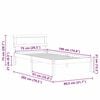 vidaXL Bed Frame with Headboard Brown 75 x 190 cm Solid Pine Wood