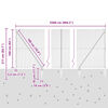 vidaXL Fence Post Grey 25 x 1.6 m (13 mm mesh) Steel and PVC