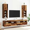vidaXL TV Cabinets with LED Lights 2 pcs Old Wood 30.5x30x102 cm