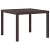 vidaXL Garden Dining Table Brown 100 x 100 x 73 cm Poly Rattan