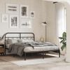 vidaXL Metal Replace Headboard Black 140 cm