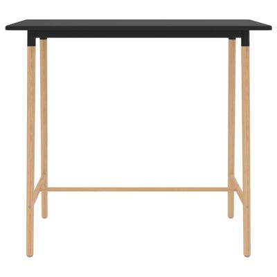 vidaXL Bar Table Black 120x60x105 cm MDF & Solid Beechwood