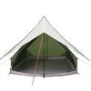 vidaXL Family Tent with Roof Green and White 220 x 220 x 184 cm