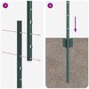 vidaXL Fence Post 5 pcs Green 140 cm Steel