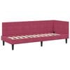 vidaXL Corner Bed Frame with Headboard Wine Red 80 cm x 200 cm Velvet