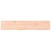 vidaXL Wall Shelf 100x20x2 cm Untreated Solid Wood Oak