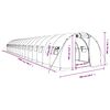 vidaXL Greenhouse with Steel Frame White 54 m&sup2; 18x3x2 m