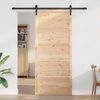 vidaXL Barn Door Natural 90 x 208 cm Solid Pine wood