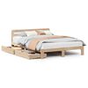 vidaXL Bed Frame without Mattress 135x190 cm Double Solid Wood Pine