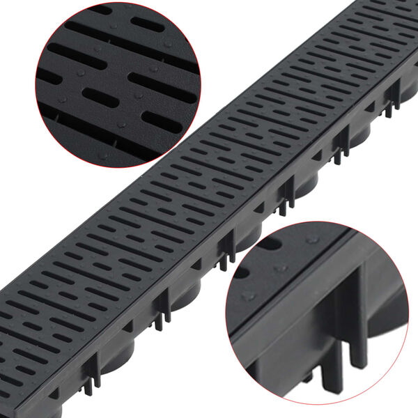 vidaXL Drainage Channels Plastic 3 m