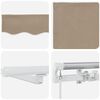 vidaXL Retractable Awning Manual Beige 350 x 250 cm Fabric and Steel