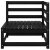 vidaXL Garden Corner Sofas 2 pcs Black Solid Wood Pine