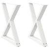 vidaXL Dining Table Legs 2 pcs White 70x(72-73.3) cm Steel