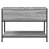 vidaXL Coffee Table Grey Sonoma 70x50x50 cm Engineered Wood and Metal