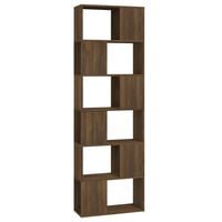 vidaXL Book Cabinet/Room Divider Brown Oak 60x24x186 cm