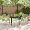vidaXL Garden Dining Set 3 pcs Beige Poly Rattan