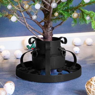 vidaXL Christmas Tree Stand Black 29x29x15.5 cm