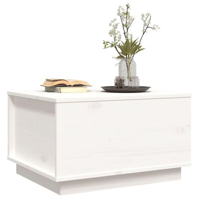 vidaXL Coffee Table White 60x50x35 cm Solid Wood Pine