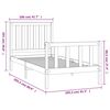 vidaXL Bed Frame without Mattress White 100x200 cm Solid Wood Pine