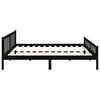 vidaXL Bed Frame without Mattress Black Solid Wood 160x200 cm