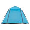 vidaXL Camping Tent Dome 4-Person Blue Quick Release
