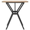 vidaXL Dining Table Y-Frame 70x70x75.5 cm Solid Wood Pine and Steel