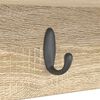 vidaXL Wall-Mounted Coat Rack with Shelf Sonoma oak 75 x 16 x 26 cm