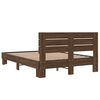 vidaXL Bed Frame without Mattress Brown Oak 140x200 cm