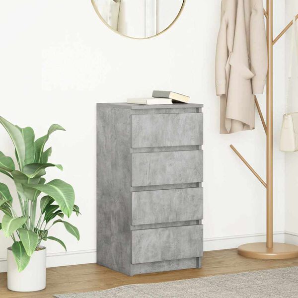 vidaXL Sideboard Concrete Grey 37.5x35x76 cm Engineered Wood