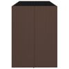 vidaXL Bar Table with Glass Top Brown 185x80x110 cm Poly Rattan