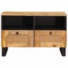 vidaXL TV Cabinet with Drawer Brown 70 x 33x 46 cm Solid Mango Wood