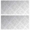 vidaXL Stair Tread Rectangular 2 pcs Silver 40 x 20 cm Aluminium