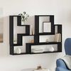 vidaXL Wall Cube with Shelf Black oak 96 x 12 x 64 cm Engineered wood