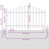 vidaXL Garden Fence 6 pcs Grey 170 x 140 cm Powder-Coated Steel