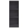 vidaXL 3-Tier Book Cabinet Grey 40x24x109 cm Engineered Wood