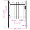 vidaXL Single Door Fence Gate Boxtel with Hoop Top 100 x 75 cm
