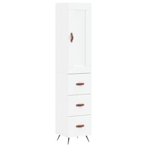 vidaXL Highboard White 34.5x34x180 cm Engineered Wood