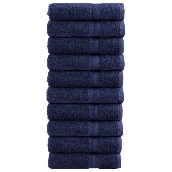 vidaXL Premium Shower Towels "SOLUND" 10 pcs Navy Blue 70x140 cm 600 gsm