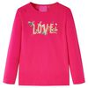 Kids' T-shirt with Long Sleeves Bright Pink 116