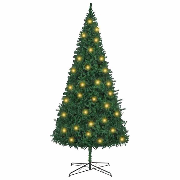 vidaXL Christmas Tree with Decorative String Lights Green 400 cm PVC