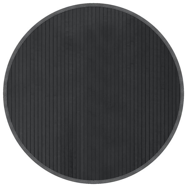 vidaXL Rug Round Grey80 cm Bamboo