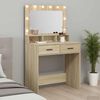 vidaXL Dressing Table Sonoma Oak 79 x 41 x 135 cm Engineered Wood